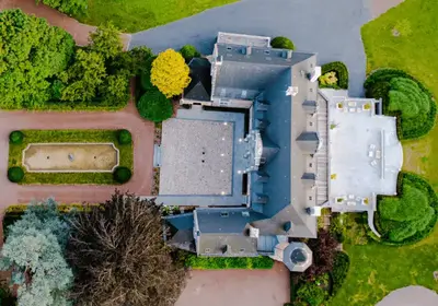 Vue aérienne du Château et de la terrasse